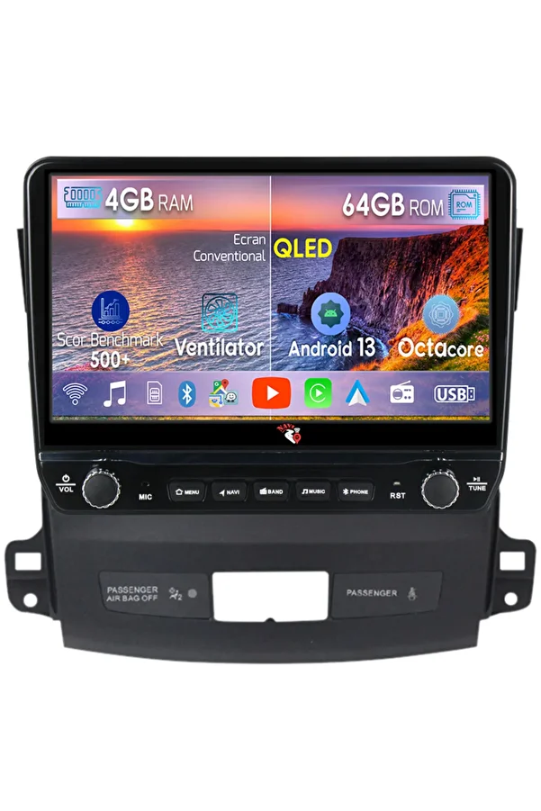 navi-it-Dedicated navigation Outlander 2005-2011 with rotary buttons model 2024, 4 GB RAM 64 ROM, Quadcore, Year 1