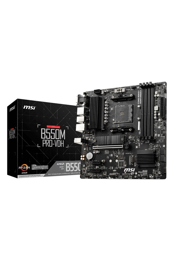 MSI-B550m Pro-vdh AMD B550 Socket - DDR4 4400(OC)mhz Matx Gaming Motherboard 1