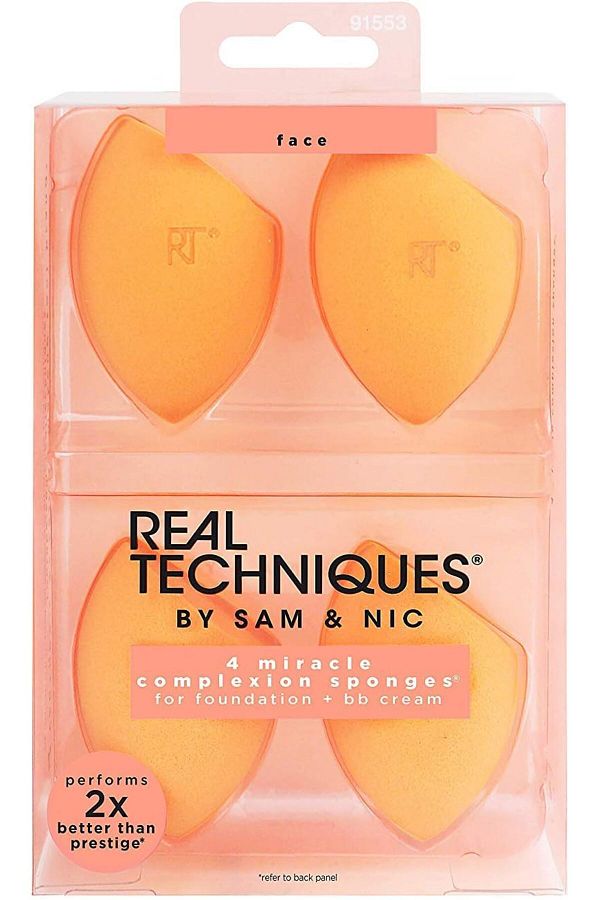 Real Techniques-Real Techniques Miracle Sponge Set - Pack of 4, Orange 1
