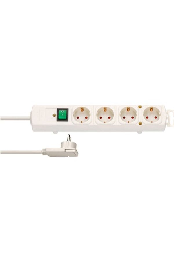 Brennenstuhl-Prelungitor Comfort-Line Plus, ștecher plat, întrerupător iluminat, 4 prize, IP20, H05VV-F 1