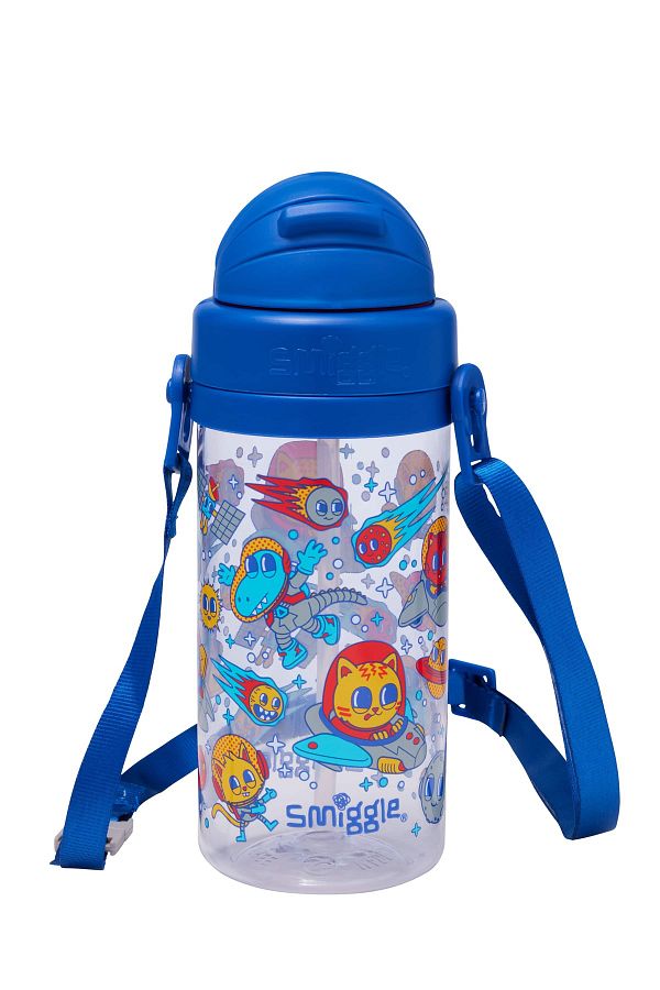 SMIGGLE-Ready Set Go Tiny Tiny Plastic Drink Bottle with Strap 400ml 1