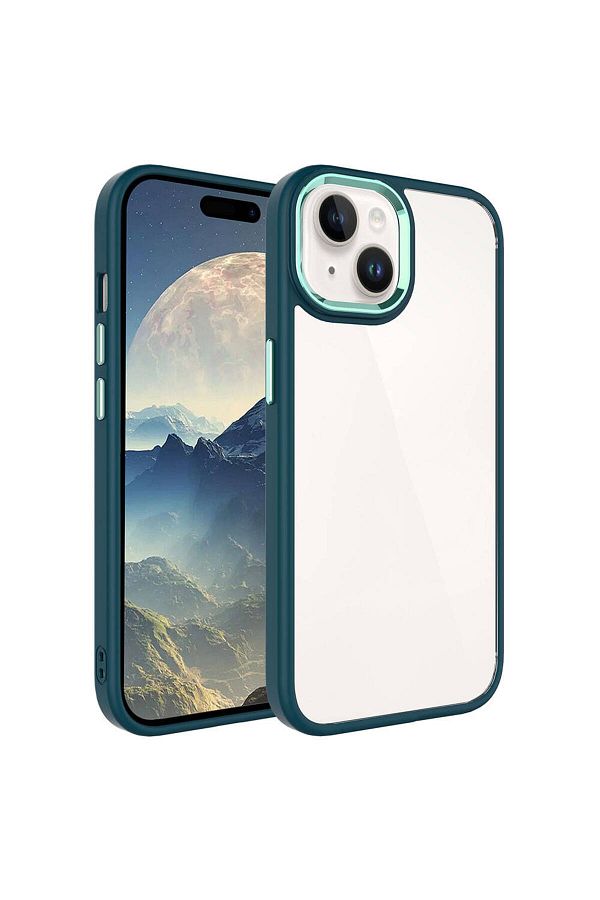 Cep Plus-حافظة CPPL كروم متوافقة مع هاتف iPhone 15 - أخضر داكن 1