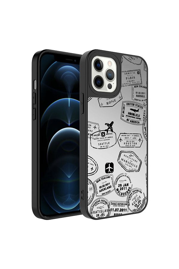 Cep Plus-حافظة مرآة CPPL لامعة متوافقة مع iPhone 12 Pro مع حماية للكاميرا - للسفر 1