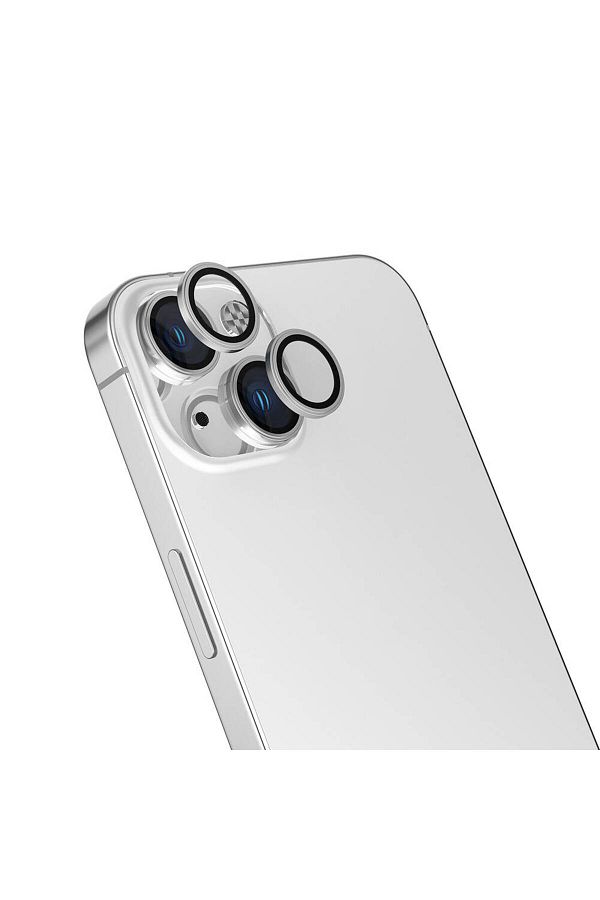 Cep Plus-Apple iPhone 16 CPPL CL-15 واقي عدسة الكاميرا مضاد للانعكاس وخالي من بصمات الأصابع - فضي 1