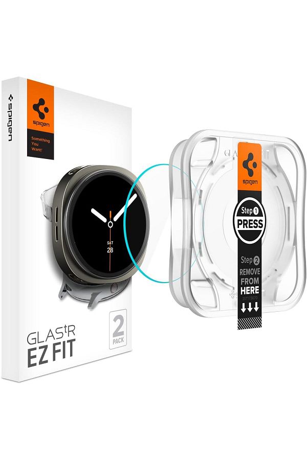 Spigen-واقي شاشة GLASTR EZ Fit لساعة Galaxy Watch 8 مقاس 44 مم مع مجموعة تثبيت المحاذاة التلقائية - [عبوة من قطعتين] 1