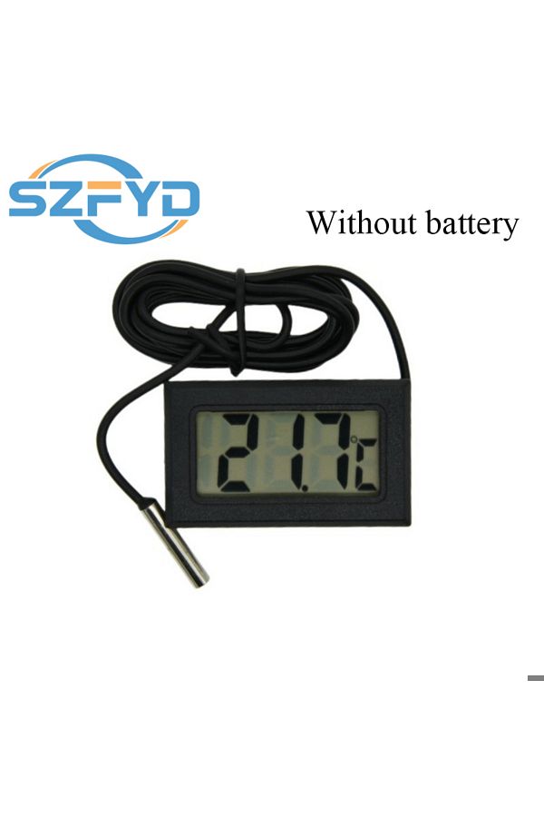 Choice-Black Thermometer Sensor Hygrometer Gauge Refrigerator Aquarium Monitoring Display Humidity Detector 1