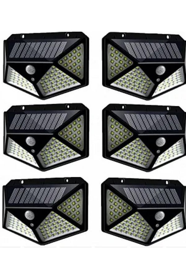 divendi-ro-Set of 6 ULTRA 100 LED Solar Lamps with Motion Sensor and 3 Light Modes 1