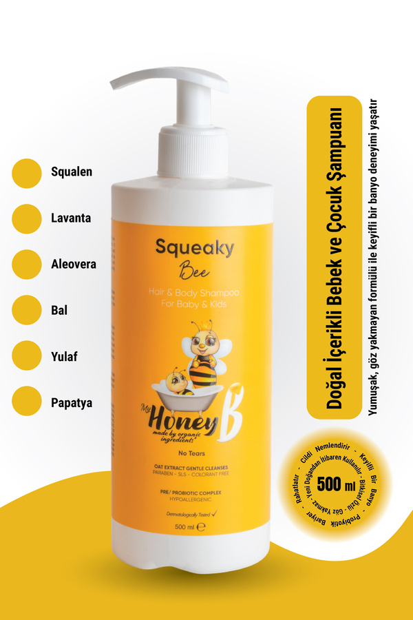 My Honey B Doğal Içerikli Yenidoğan Bebek Ve Çocuk Saç Vücut Şampuanı 500 ml