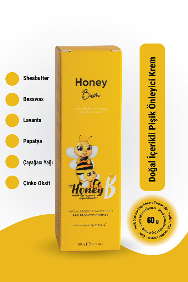 My Honey B Honey Bum Doğal Pişik Kremi 60 G