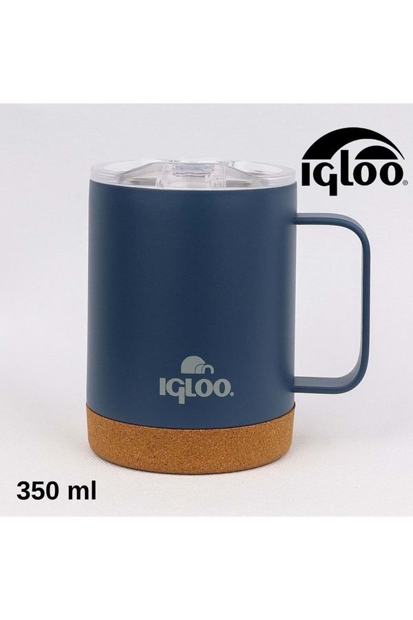 IGLOO-كوب فلين 350 مل ترمس كوب زجاجة ماء أزرق فاتح 1
