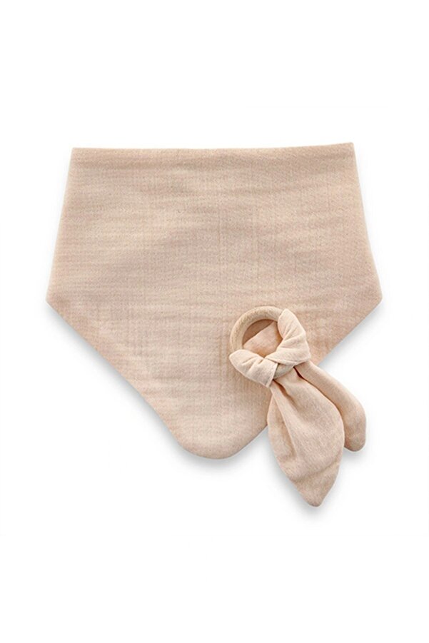 Babyjem Ahşap Diş Kaşıyıcılı Bürümcük Müslin Önlük 736