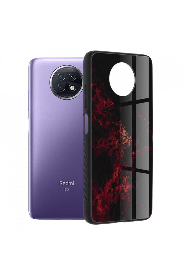 Techsuit-Case for Xiaomi Redmi Note 9T 5G - Glaze Series - Red Nebula 1