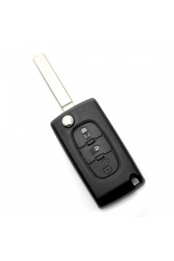 Peugeot-Citroen / 307 - 3-button key case, VA2-SH3 blade, without battery holder, trunk button 1