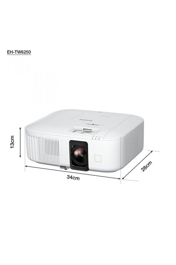 EPSON-Projector EH-TW6250, 3LCD, 2,800 lumens, 4k PRO UHD, 16:9, 35,000:1, lamp 4,500 hours/ 7.5 1