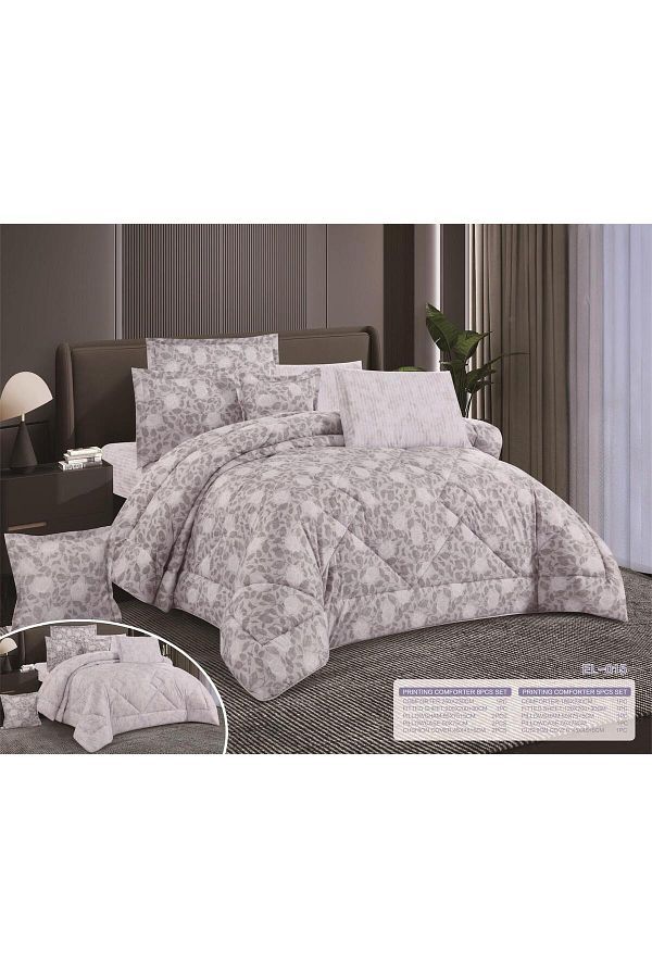 Moon-6 Pieces Double King Size Comforter Set, Soft and Comfortable, Double Pattern, Comforter Size 250x230 cm 1
