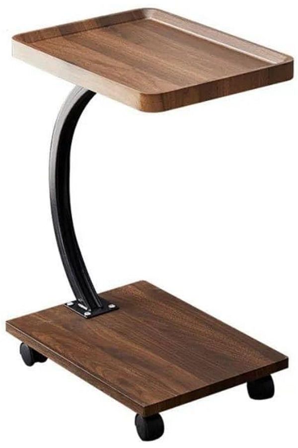 Türkiye-Modern Coffee Table, C-Shaped End Table with Wheels, Sofa Snack Table, End Table for Small Space, St 1