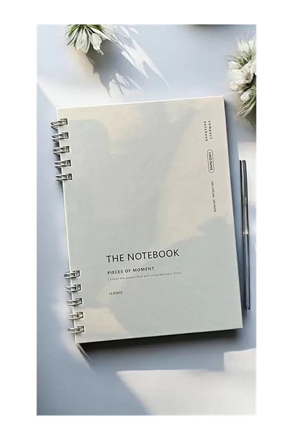 Mu Art Ahşap-Spiral 80 Sheets Lined A5 Notebook, Notepad, School Notebook, 4 Color Options 1