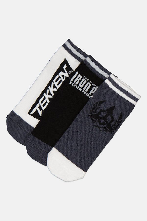 TEKKEN-Kids Boy 3 Pairs Graphic Socks, Multicolor 1