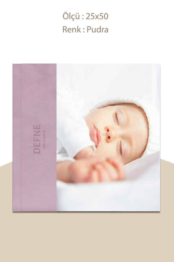 HTColor Panoramik Fotoğraf Albümü 25x50 Bebek, Doğum, Çocuk, Sünnet, Nişan Albümü