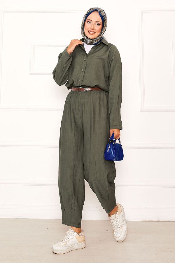 EBRUTESETTÜR-Comfortable Fit Shalwar Trousers Suit 1