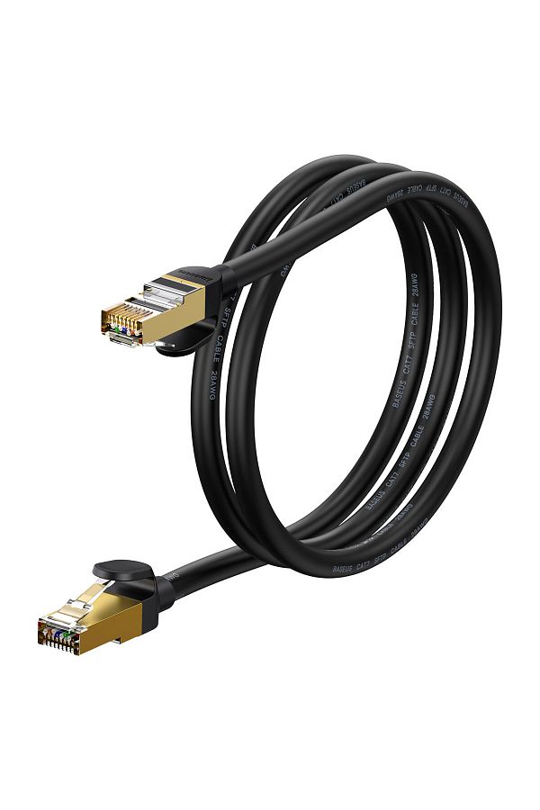 Baseus-Cablu de rețea de mare viteză Patchcord RJ45 CAT 7 10Gbps 1m - negru 1