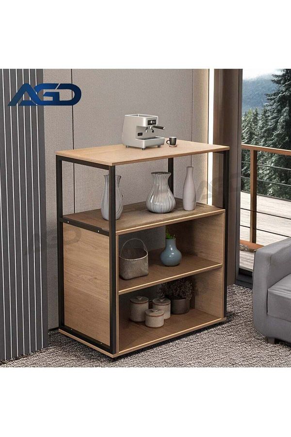 AGD-Console Entry Table, Coffee Corner Table, 4-Shelf Side Table Meets All Your Needs 70*40*88 cm - Brow 1