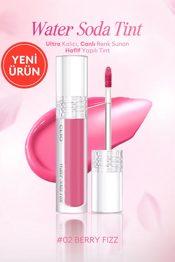 CLIO-Lightweight Tint Water Soda Tint with Ultra Lasting, Vibrant Color (02 Berry Fizz) 1