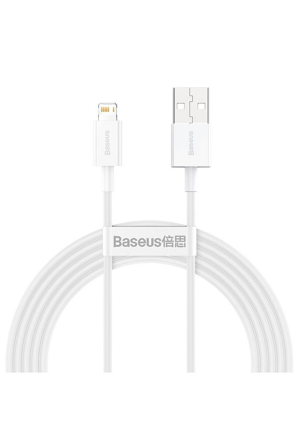 Baseus-Cablu de date USB Lightning pentru iPhone 2.4A, 2m, alb 1