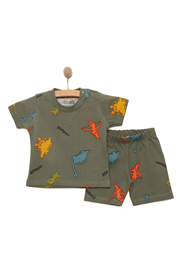 ebebek Hello Baby HelloBaby Baskılı 2 ip Yenidoğan Erkek Tshirt-Şort Erkek Bebek