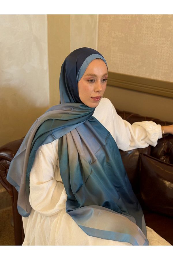 Modakaşmir-Aural Gradient Pattern Silky Tanca Shawl 1