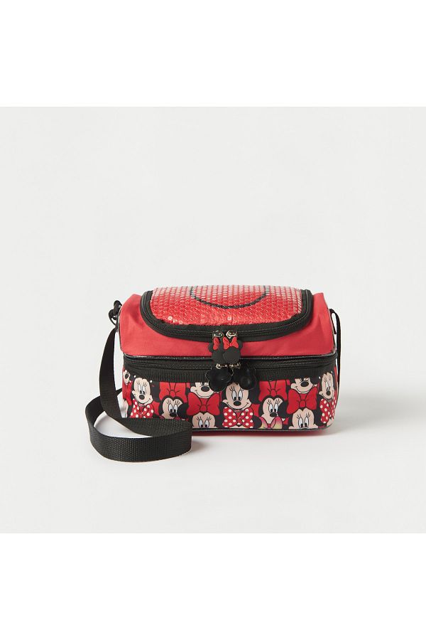 Simba-Disney Minnie Mouse Print 2-Layer Lunch Bag with Adjustable Strap 1