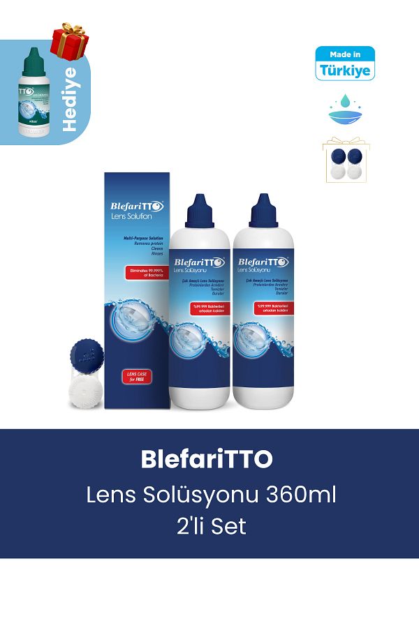 BLEFARİTTO-Blefaritto 2 Pieces 360 ml Lens Solution Bag Size Tto 60 ml Bag Size Gift Expiration Date: 01 1