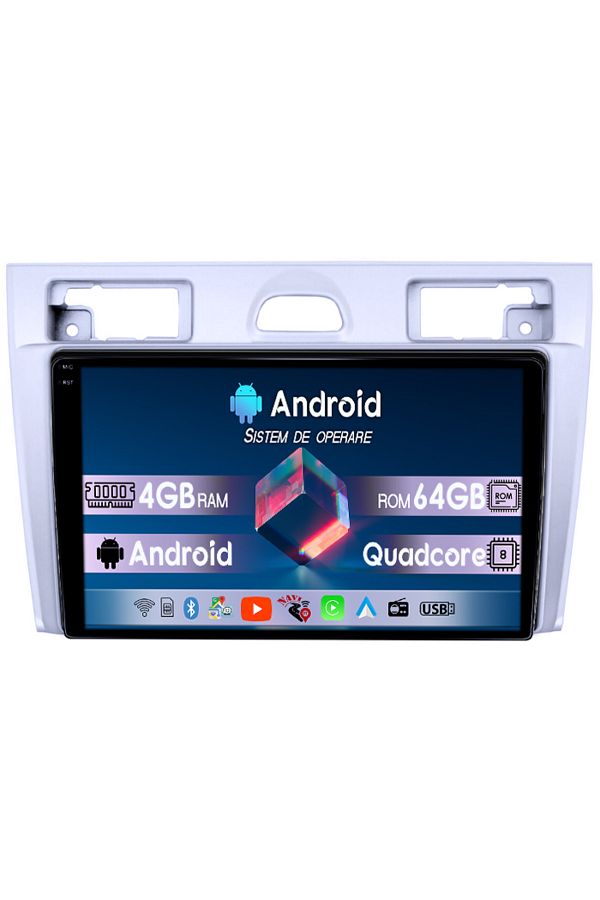 navi-it-Navigatie dedicata Ford Fiesta MK5 2002-2008, Gri, 4GB RAM 64GB ROM, Octacore, Android 14, Display Q 1