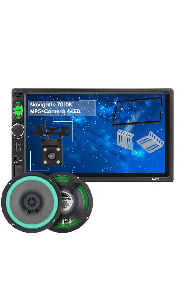 navi-it-Pachet promotional Player Auto MirrorLink MP5 player auto 7010B & Set difuzoare, Rama,Suporti prinde 1