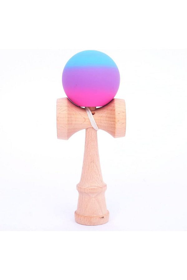 Flippy-Jucărie Kendama interactivă, Flippy, din lemn, 18 cm, gradient, roz/violet/albastru 1