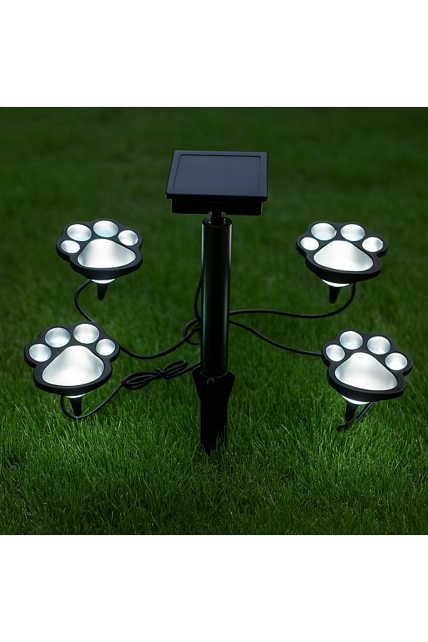 Blasko-Set 4 Lampi Solare LED Tip de Caine pentru Gazon, Decor Creativ cu Iluminare Nocturna si Fi 1