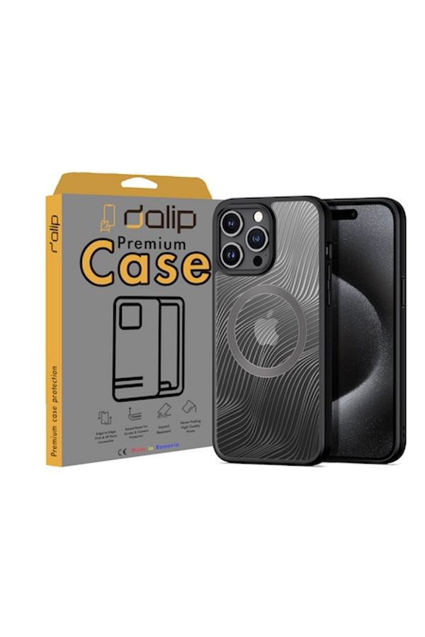 dalip-Carcasă pentru Google Pixel 8a, MagSafe Wave Protect, silicon, negru-transparent 1