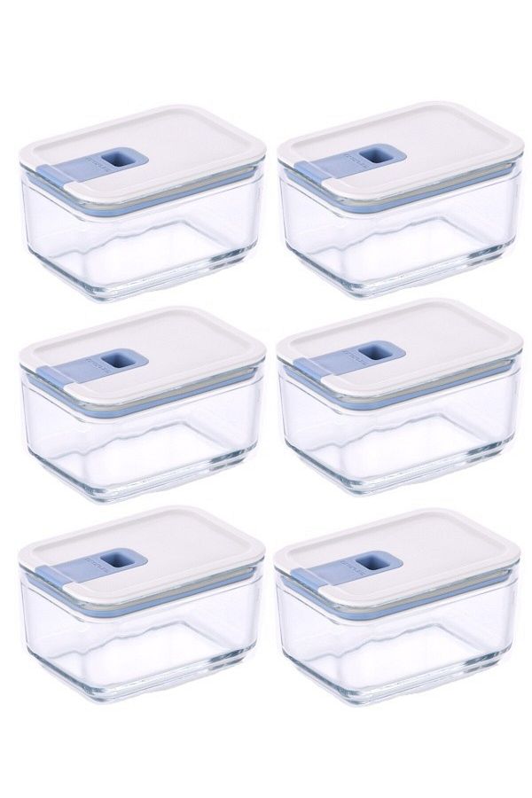 NEOFLAM-Perfect Seal Rectangular 350ml Set of 6 Storage Containers 1