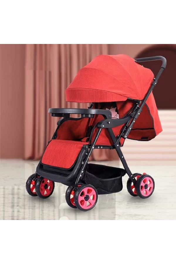 rexa-Lightweight Foldable Travel Baby Stroller with Two-Way Push 1