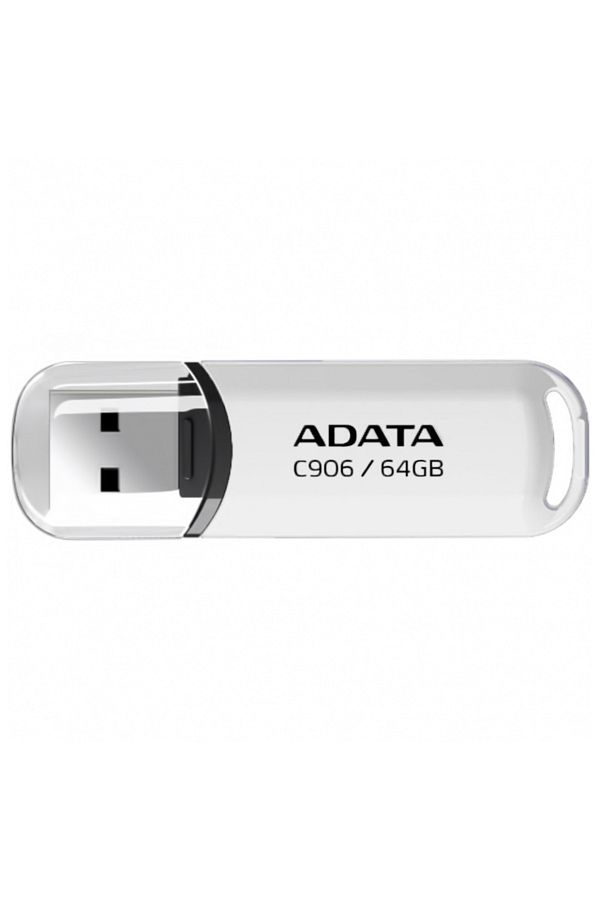 Adata-AC906 64G USB Stick, USB 2.0, Compact and Reliable, White 1
