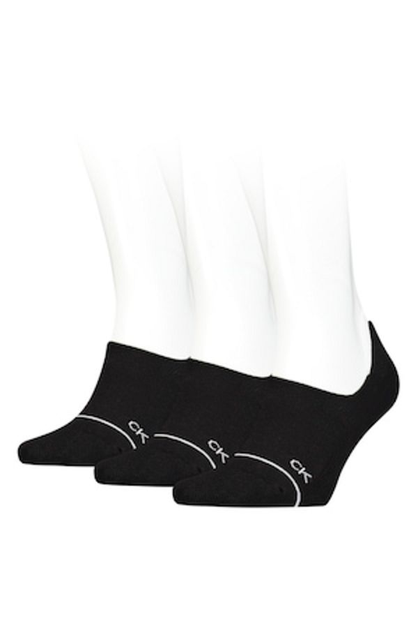 Calvin Klein-, Set of very short socks with monogram pattern - 3 pairs, Black, One Size 1