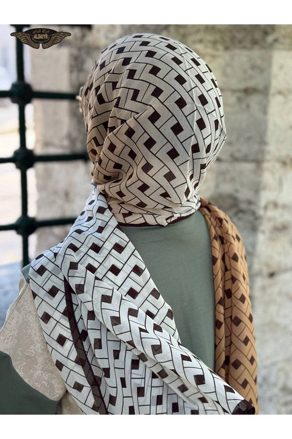 ALDAİR-Shawl Chiffon Pattern Double Color 1