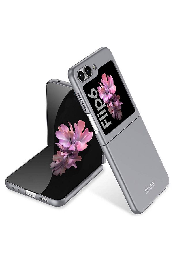 Cep Plus-حافظة لهاتف جالاكسي Z Flip 6 CPPL غطاء صلب - رمادي 1