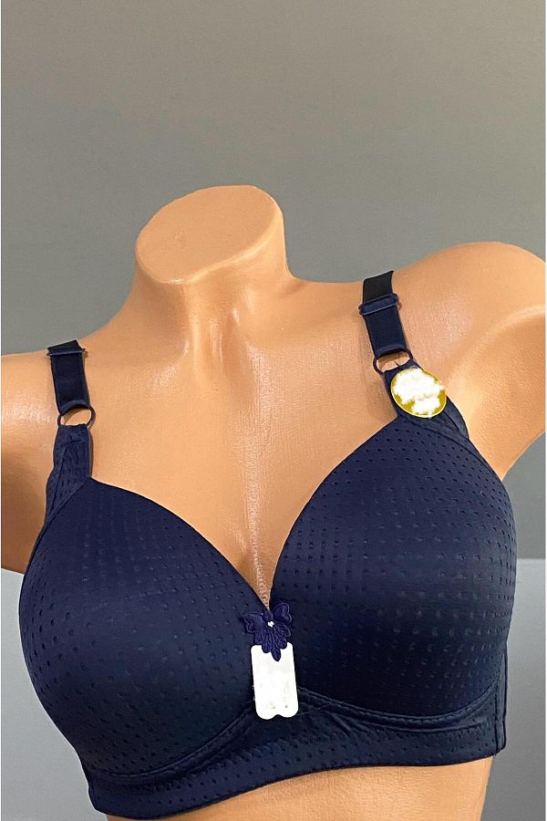 Pardon-Perfore Patterned Wireless Fixed Strap Bra 802 1