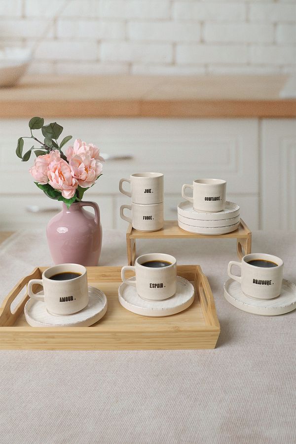 Keramika-Deep Collection Mottolu Stackable Tea Set 12 τεμαχίων για 6 άτομα 22650-55 1