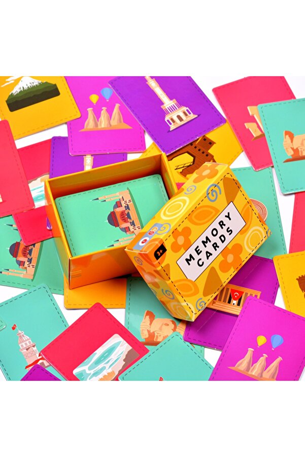 GameNine Şehir Simgeleri Eşleştirme Hafıza Ve Zeka Kartları 12 Çift , Okul Öncesi Eşleştirme Kartları