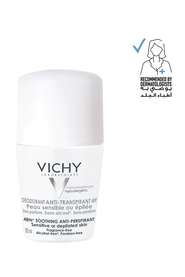 Vichy-Roll 50 ml Sensitive 48h Np( 320324) --- فيتشي مزيل عرق للبشره الحساسه 50مل غير معطر 1