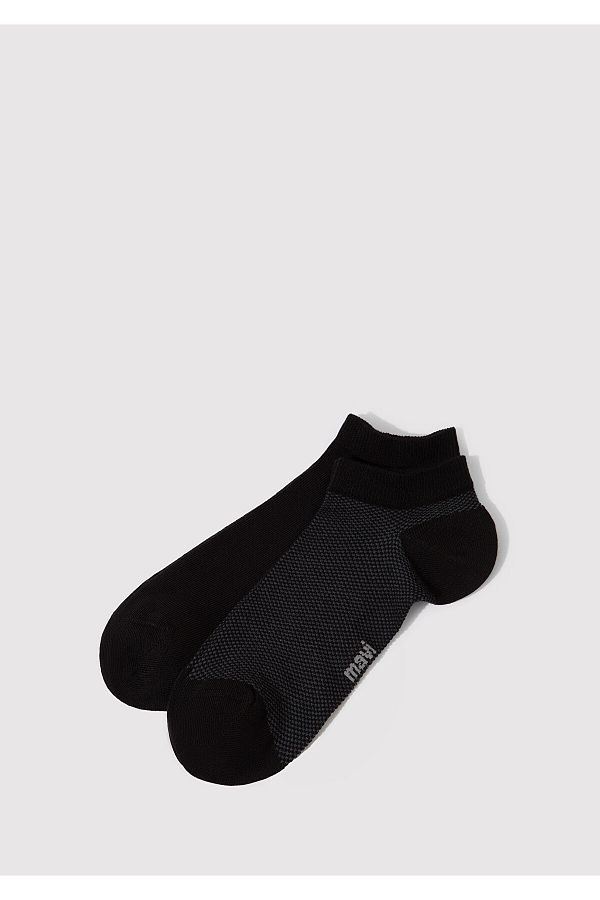 Mavi-2er-Pack schwarze Booties-Socken 090985 -902 1