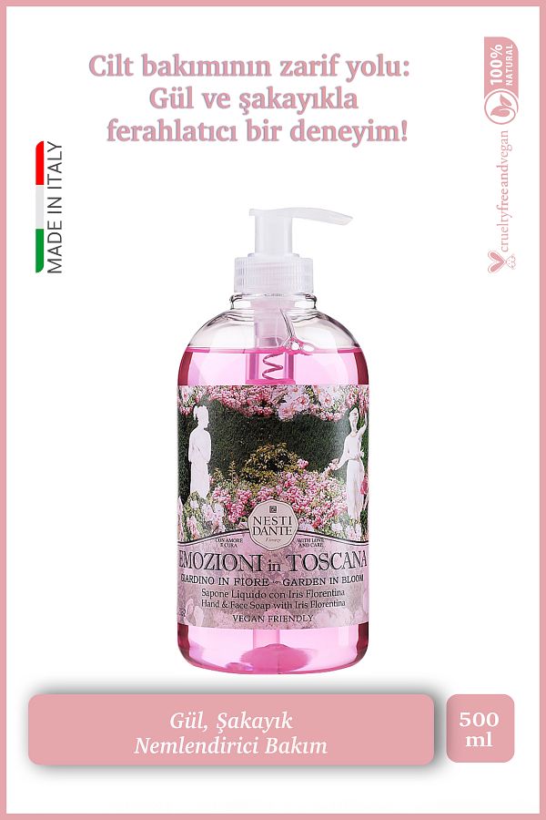 Nesti Dante-Emozioni in Toscana Garden in Bloom Liquid Soap 500ml |   Moisturizer |   Rose, Peony 1