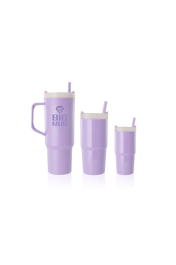Comprox-Tritan Big Family – Set of 3 Nesting Cups with Straws - Family Size 3 Mug 1